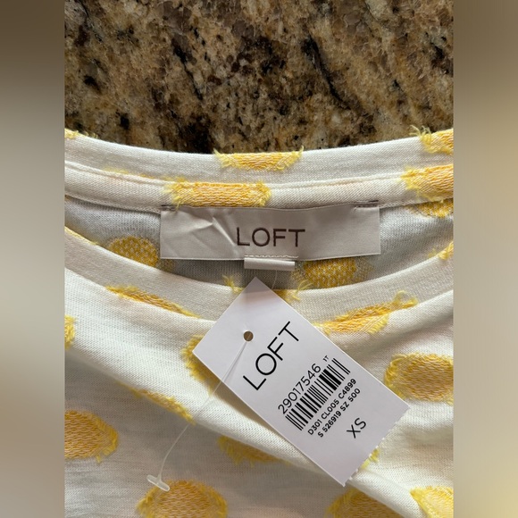 NWT! LOFT Clip Dot Peplum Top - Picture 6 of 7